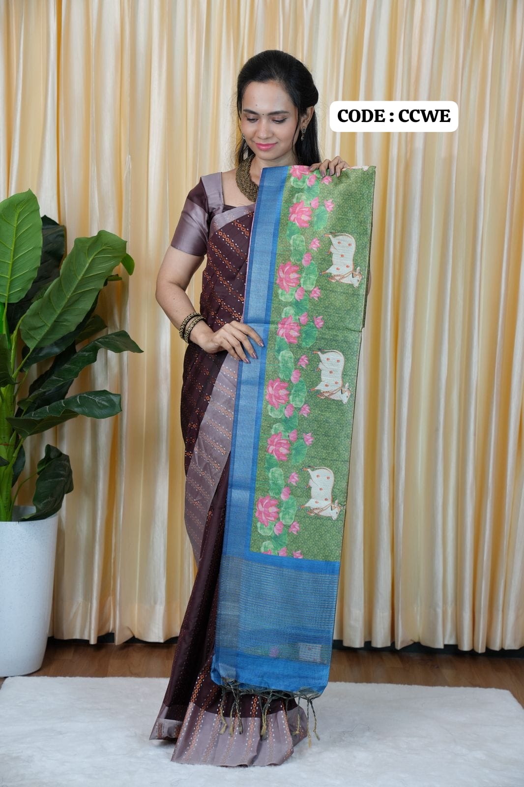 Tussar semi silk saree🥰🥳