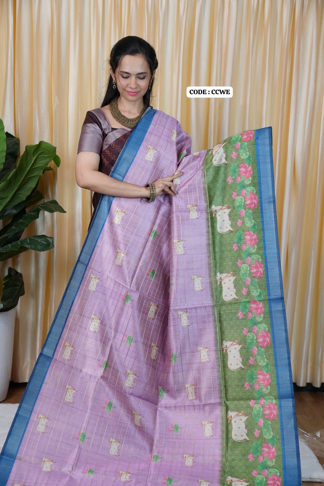 Tussar semi silk saree🥰🥳