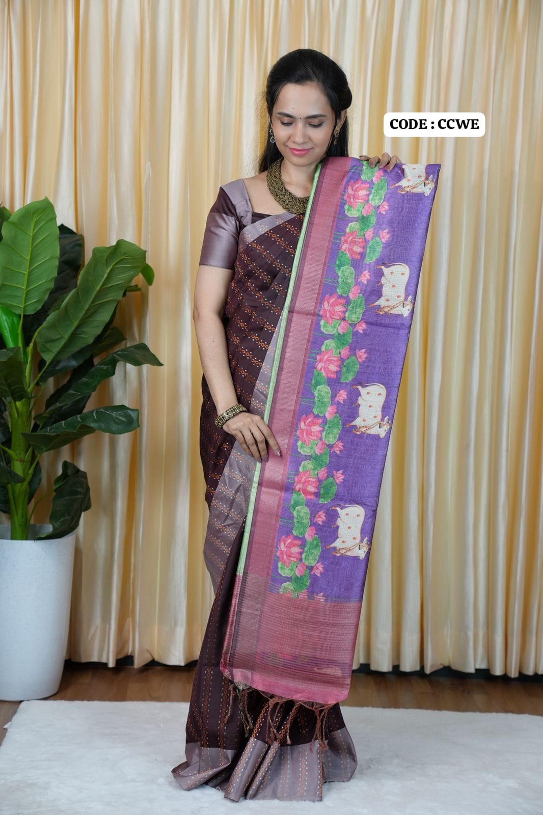 Tussar semi silk saree🥰🥳