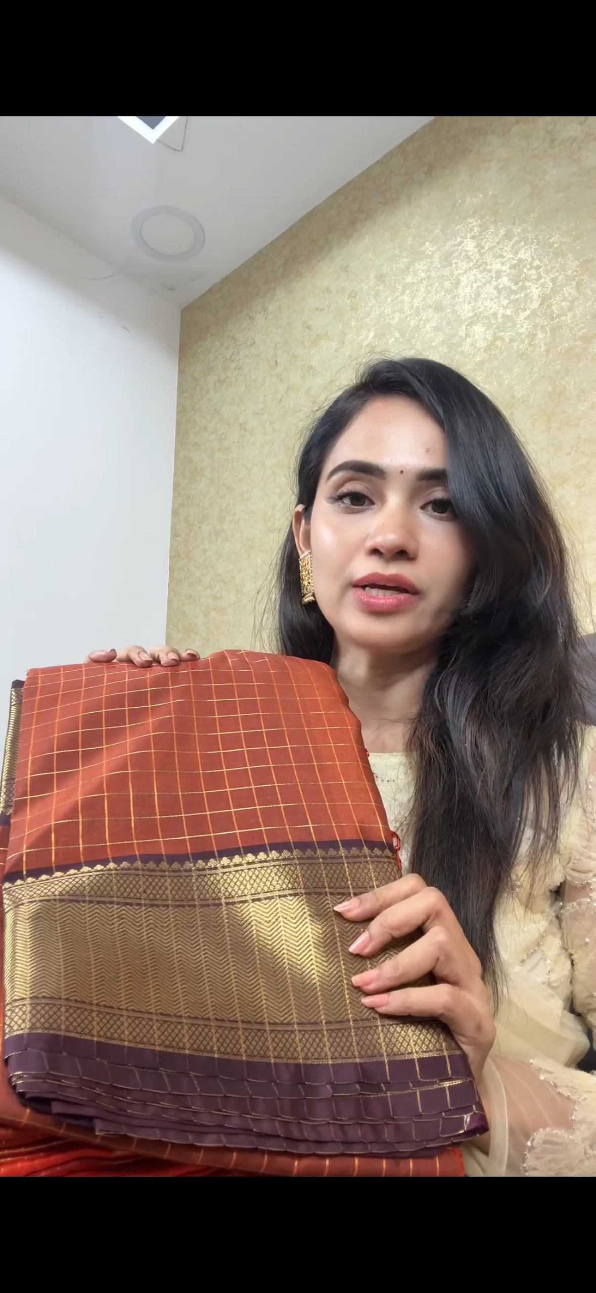 Katan Semi silk cotton saree with checks zari weaving offer saree😍