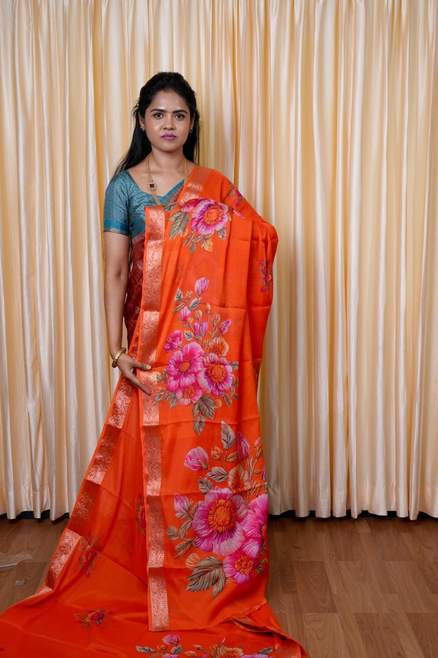 Premium chiffon saree🥰📚