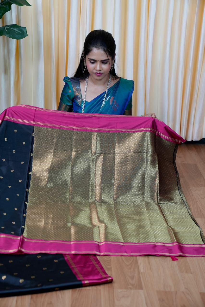 Kanchi soft silk saree🥰😎📚🌈