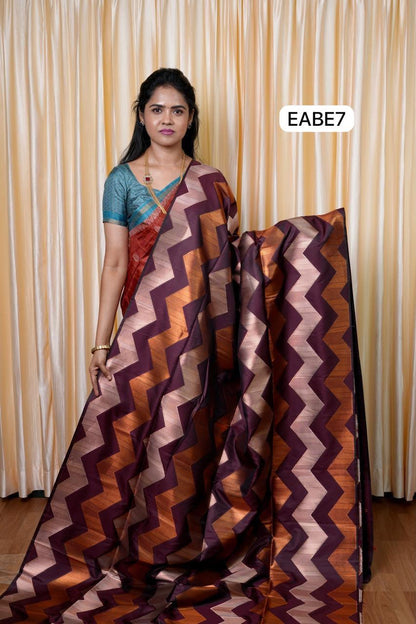 Kanchi semi silk saree🥰😎📚