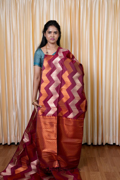 Kanchi semi silk saree🥰😎📚