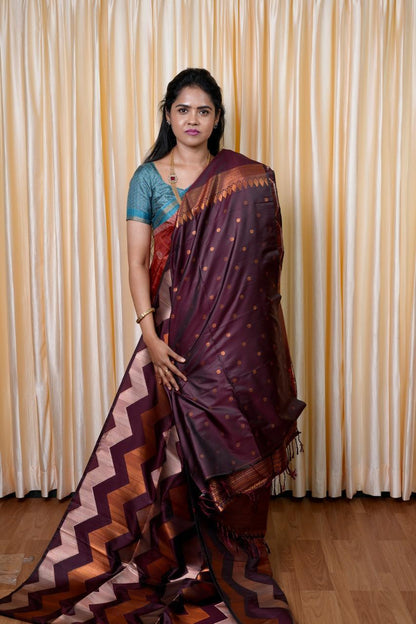 Kanchi semi silk saree🥰😎📚