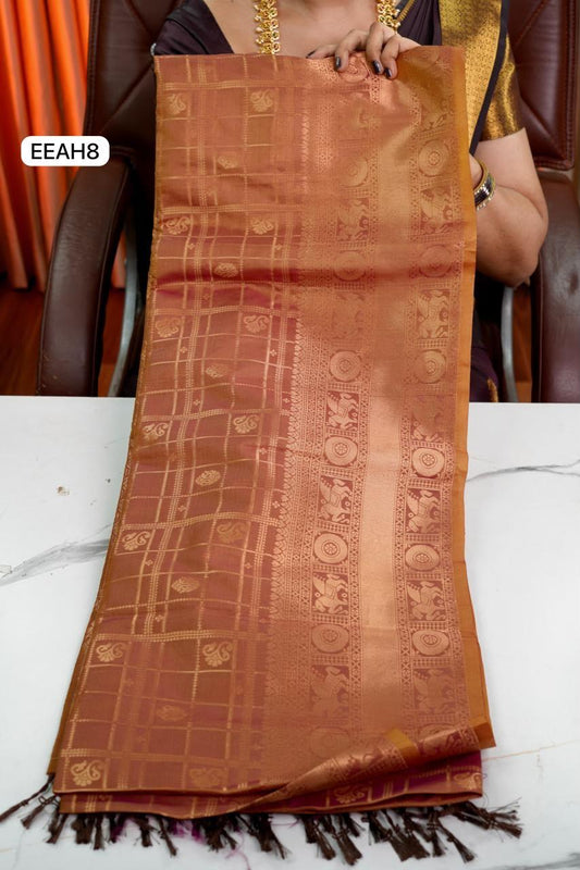 Kanchi semi silk saree🥰😎📚