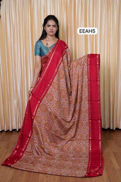 Tussar silk saree🥳🌈