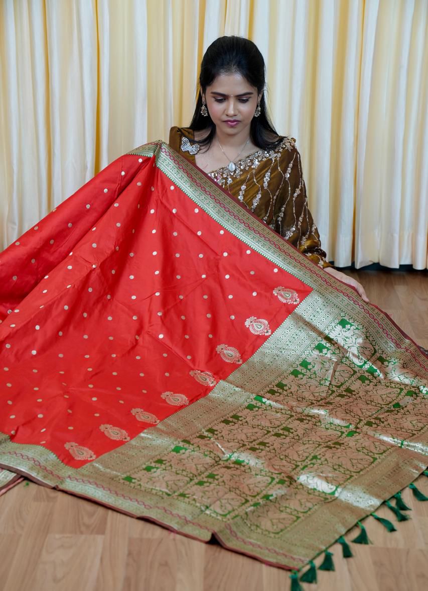Semi silk saree with Butta’s concept 🥰🥳