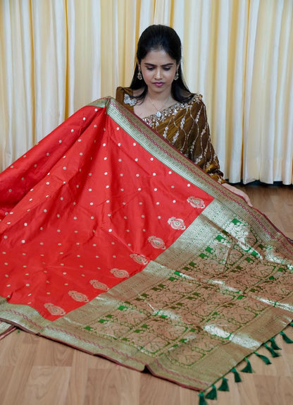 Semi silk saree with Butta’s concept 🥰🥳