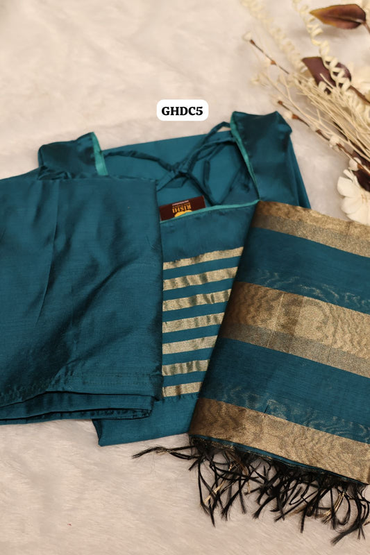 Traditional silk cotton 3piece set salwar😍🥳(unstitched)