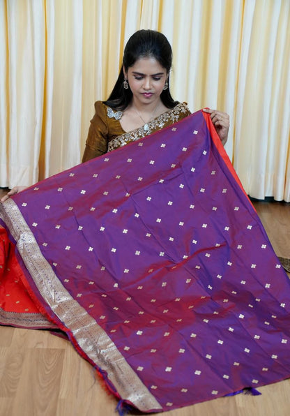 Soft silk saree with Butta’s concept 🥰🥳