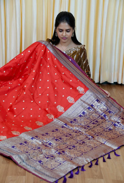 Soft silk saree with Butta’s concept 🥰🥳