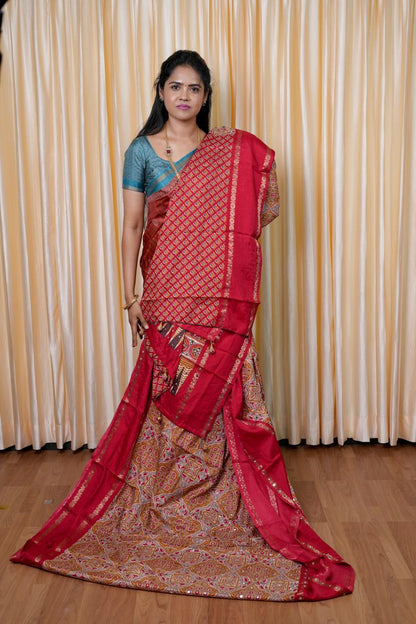Tussar silk saree🥳🌈