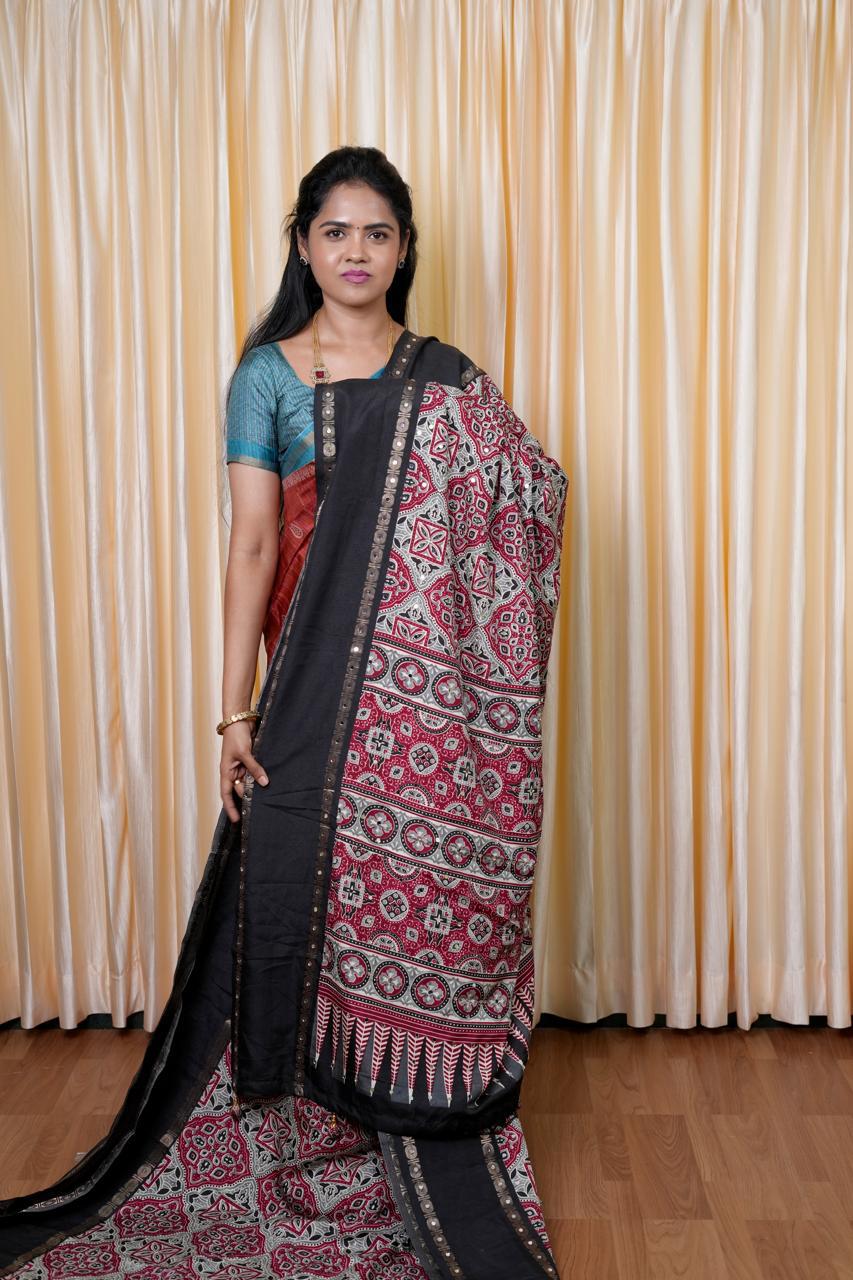 Tussar silk saree🥳🌈