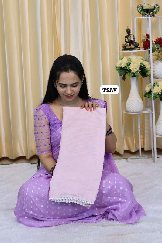Kota cotton saree with running blouse  🥳