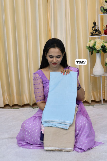 Kota cotton saree with running blouse  🥳