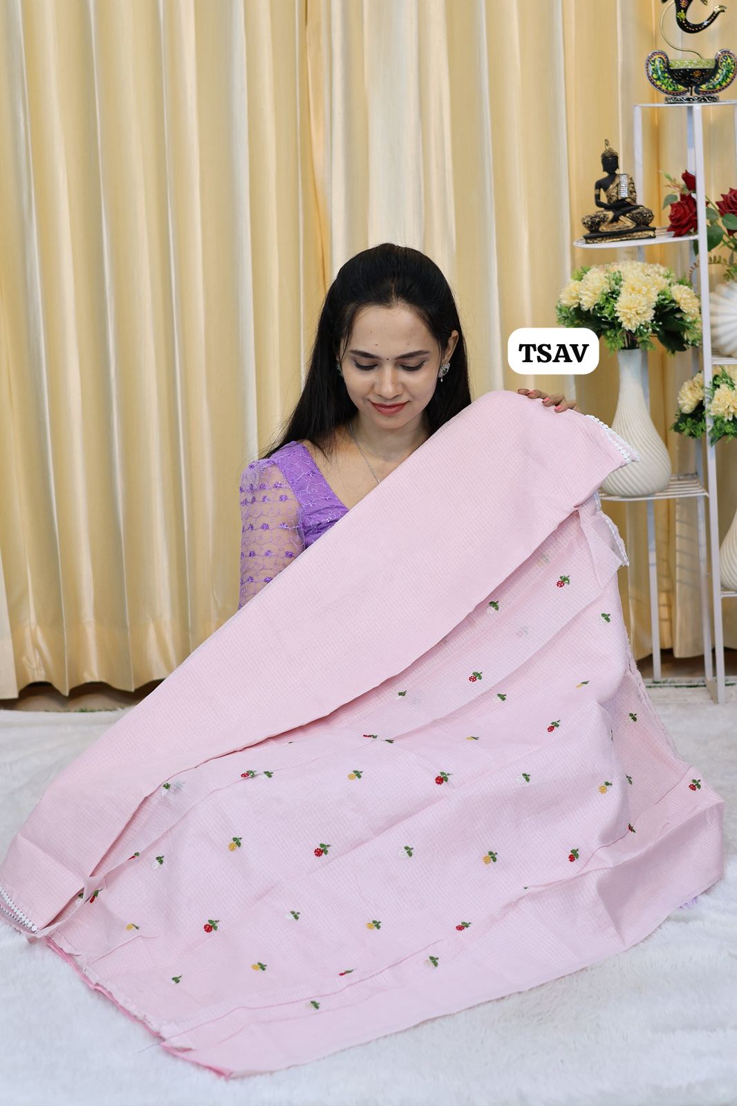 Kota cotton saree with running blouse  🥳