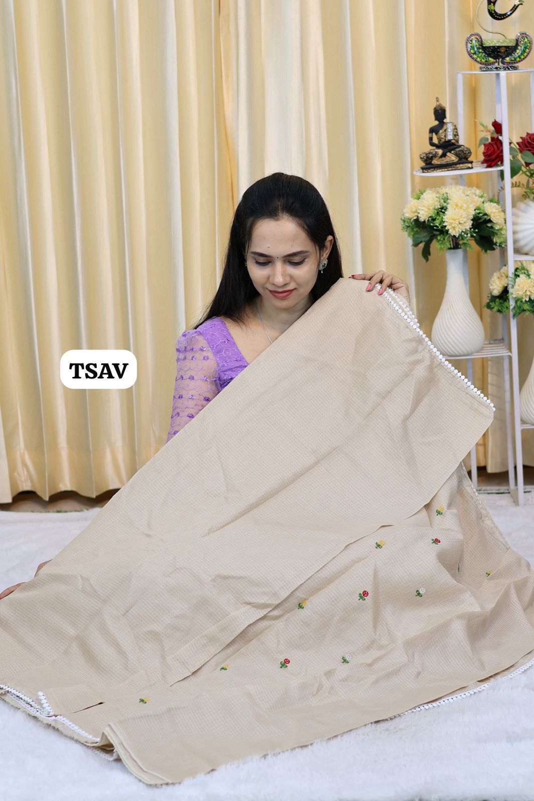 Kota cotton saree with running blouse 😍🥳