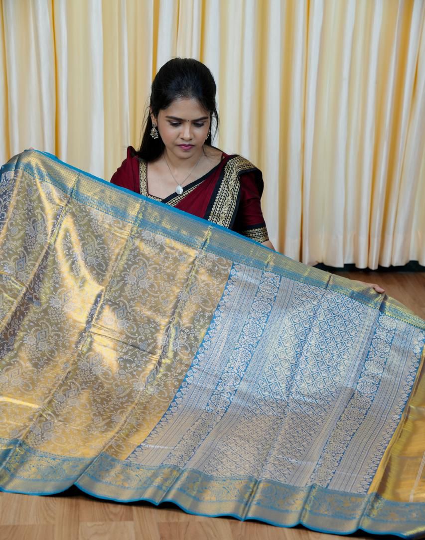 Kanchipuram inspired Semi silk saree🥳