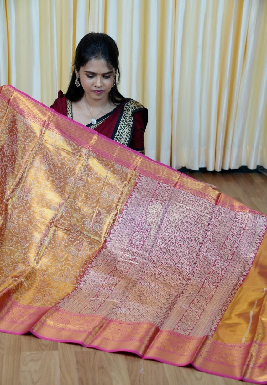 Kanchipuram inspired semi silk saree🥳