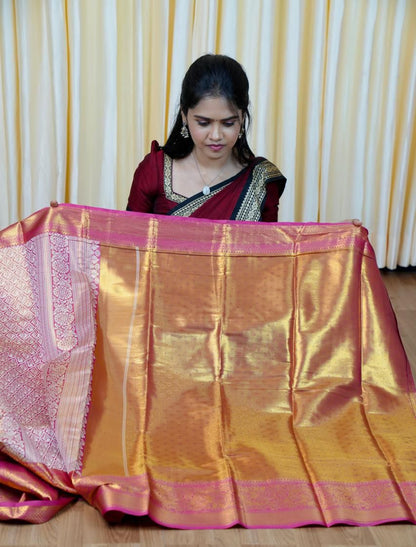 Kanchipuram inspired semi silk saree🥳