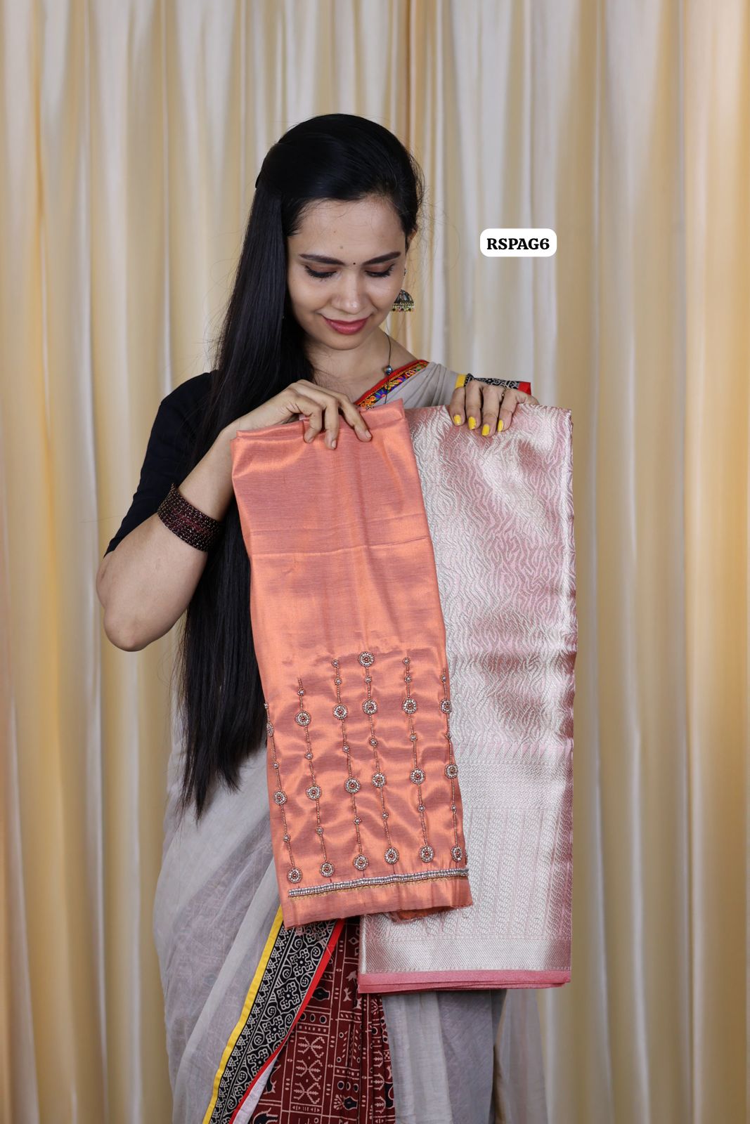 Saipallavi saree with. Aari work blouse unstitched 😍🥳