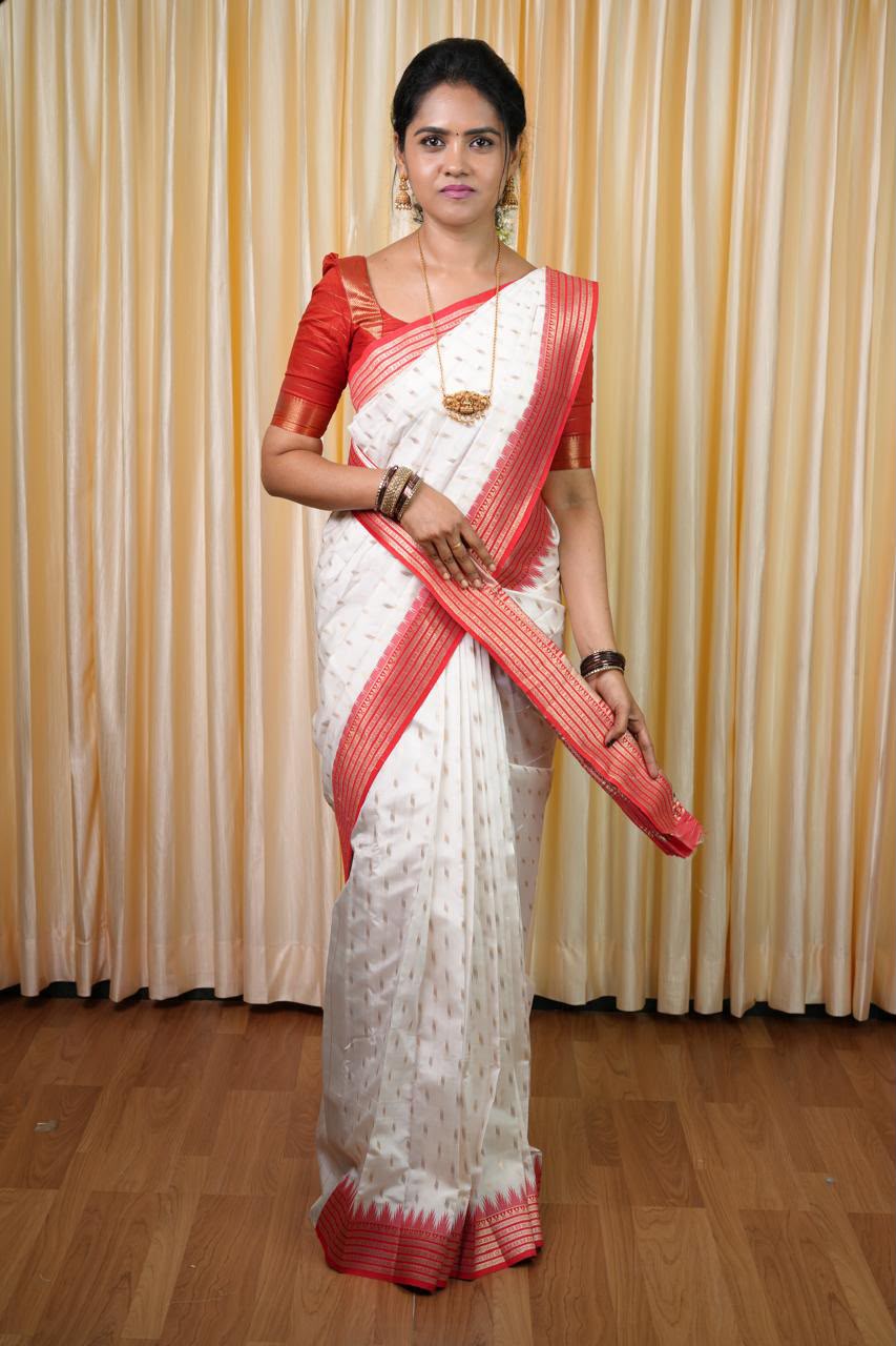 Semi silk saree🥰😎📚