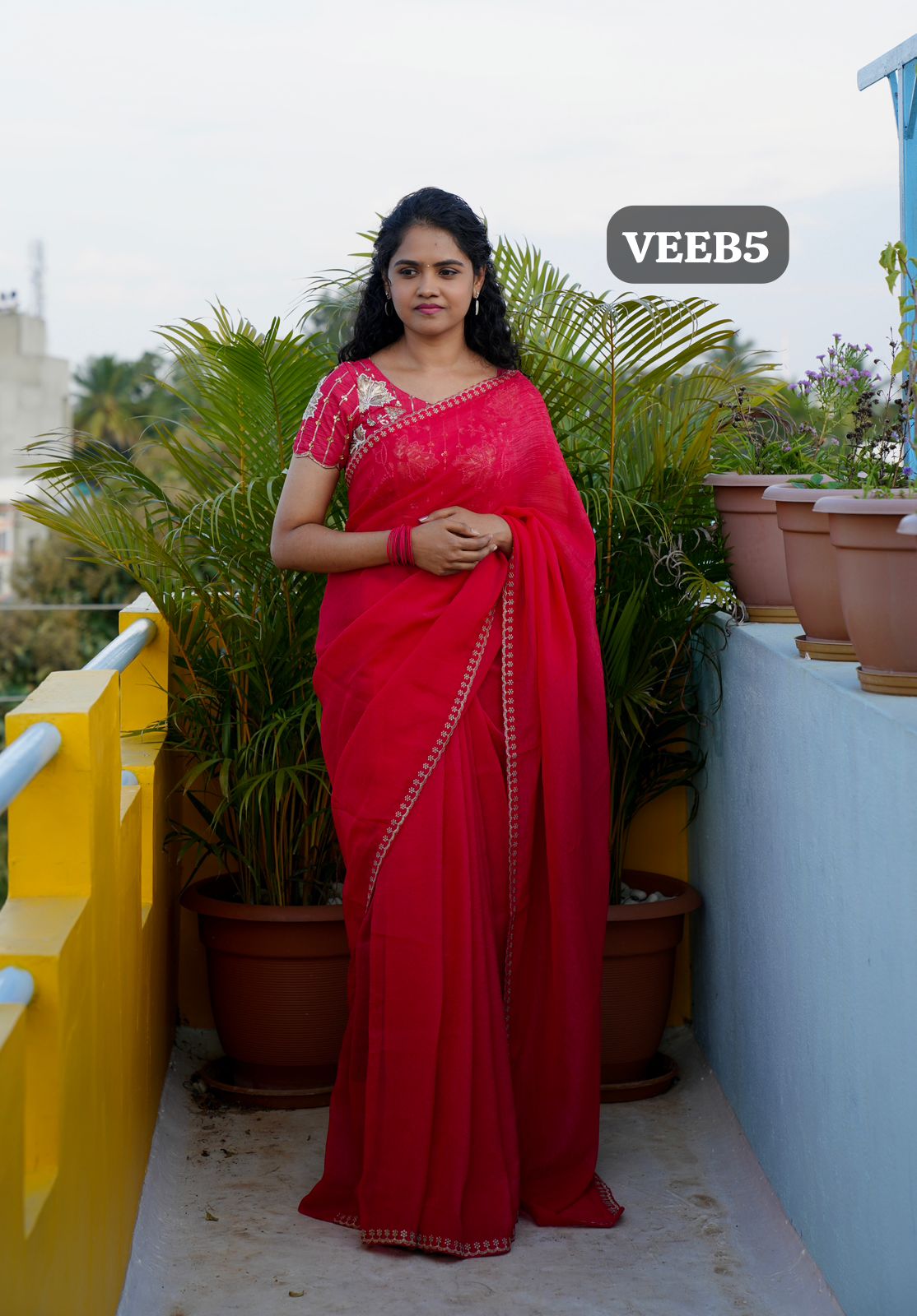 Space silk with heavy work blouse(unstitched )😍🥰😎🏃🏼‍♀️Offer (RED)