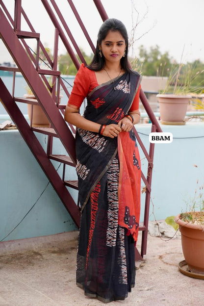 Soft linen saree 🥰😎📚🌈