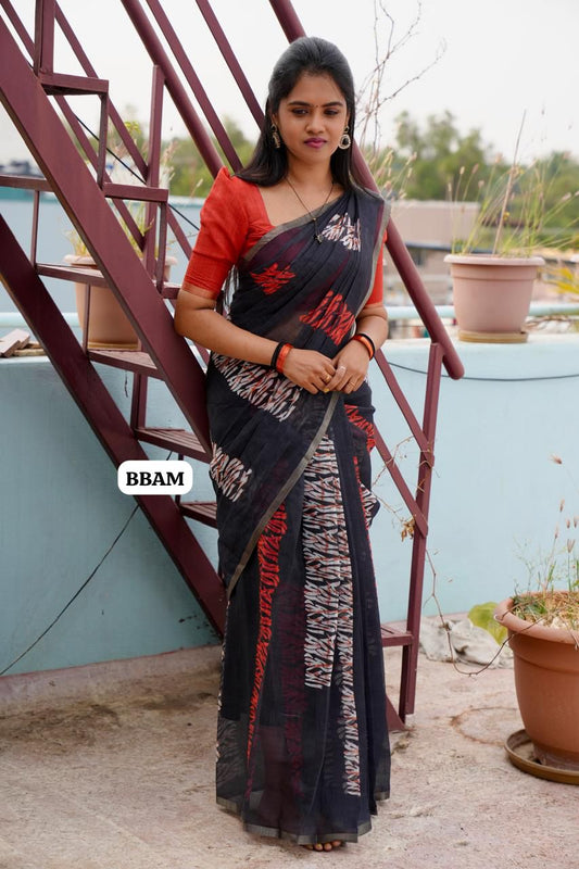 Soft linen saree 🥰😎📚🌈