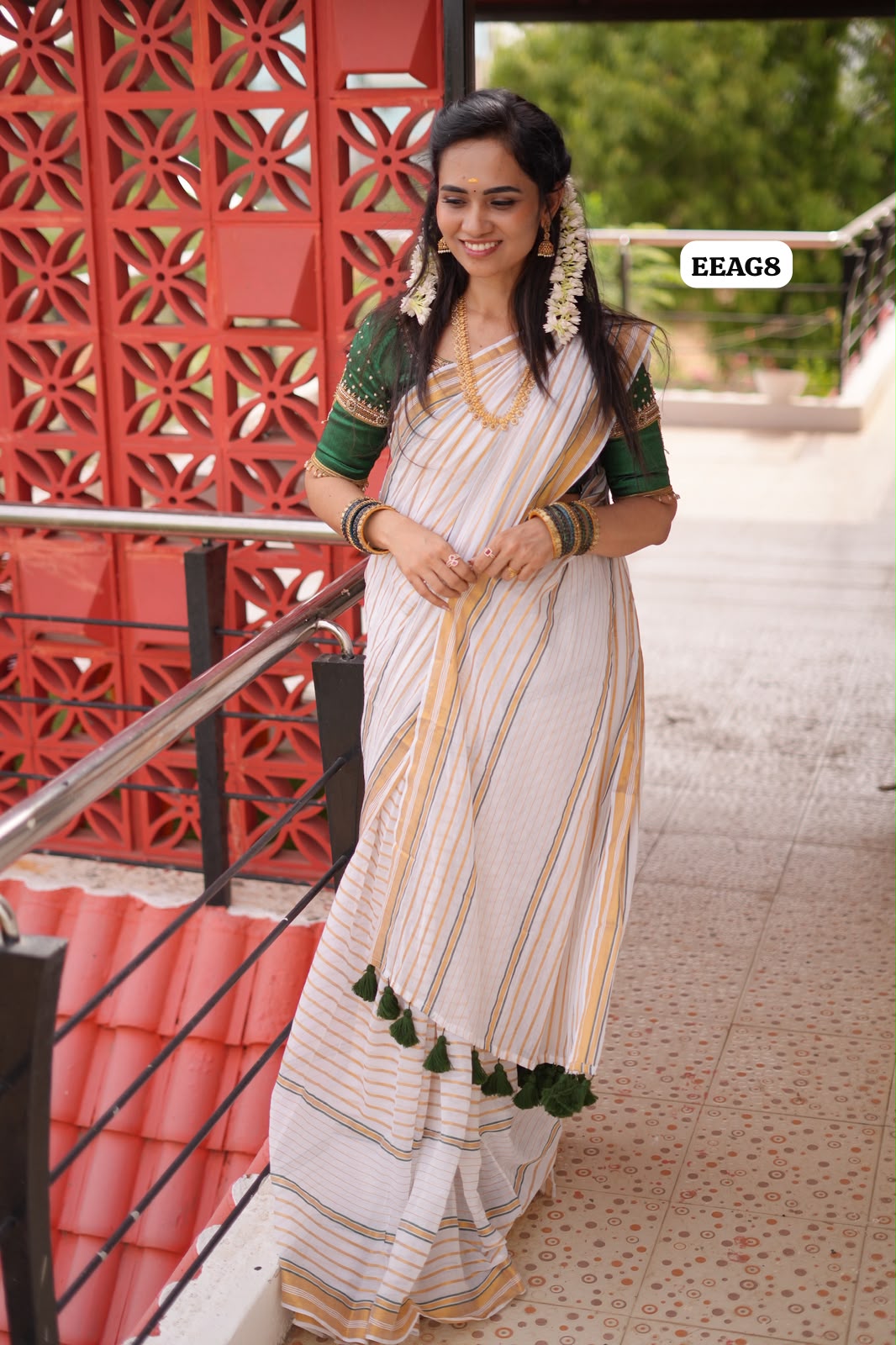 Onam special Mul cotton saree 🥳
