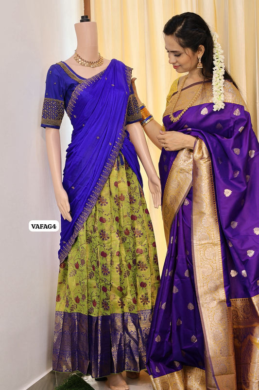 Kanchi semi silk Lehanga😍