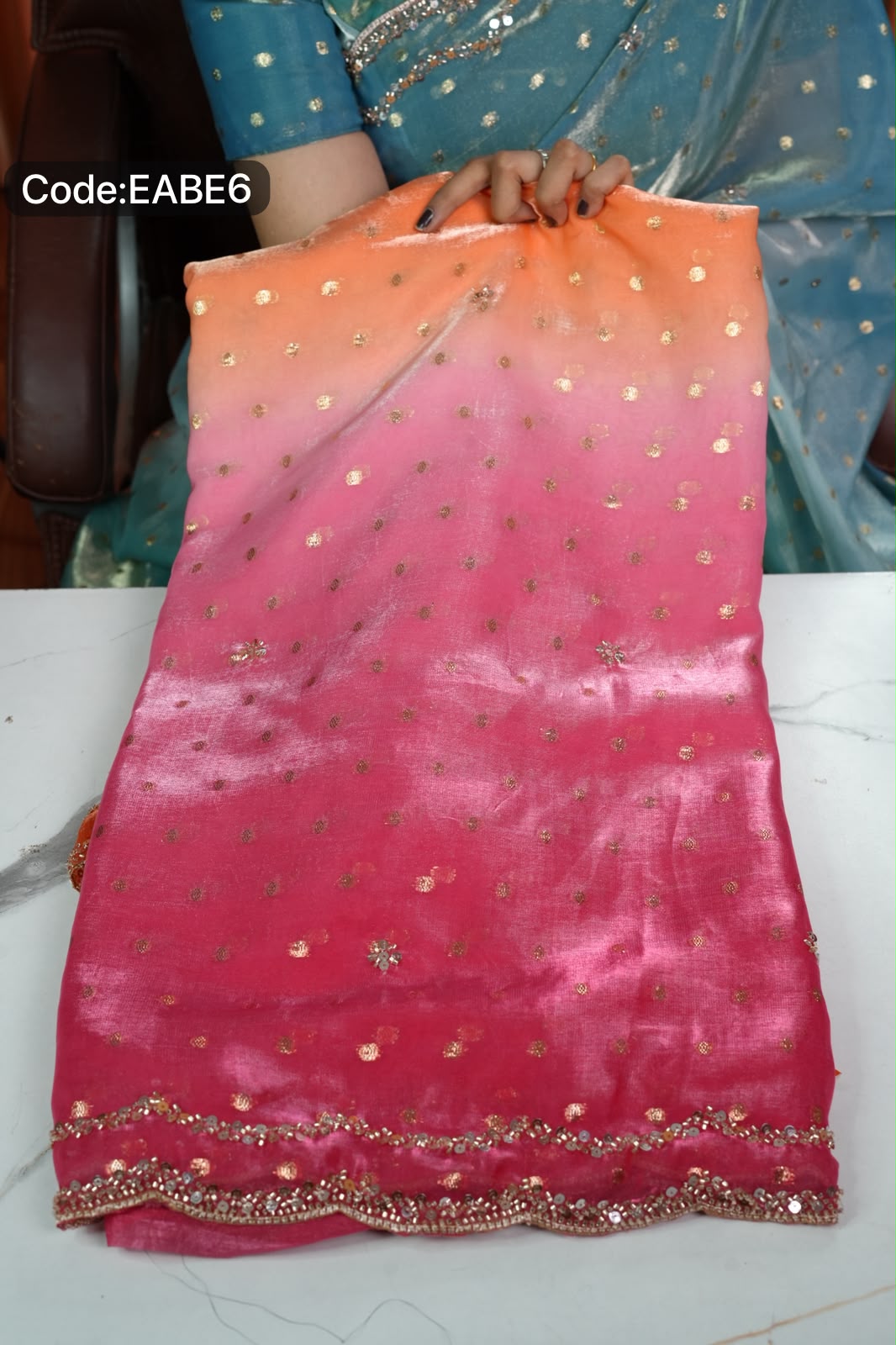Space silk with zari work🌈🥳