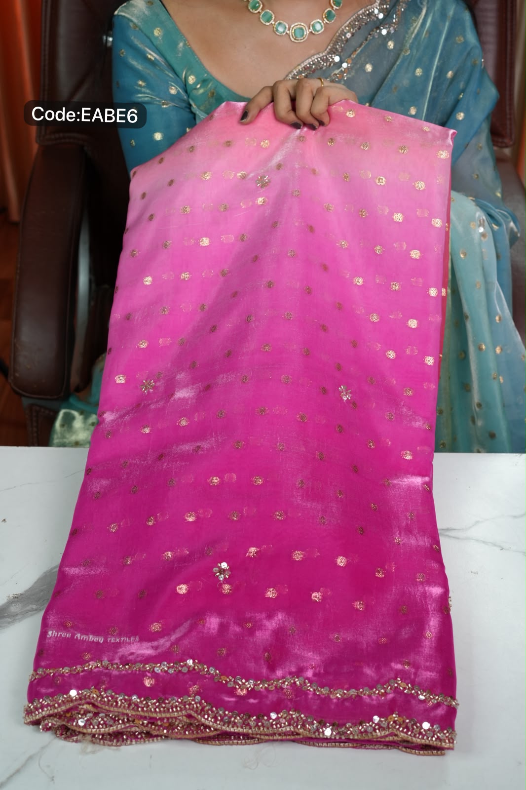 Space silk with zari work 🌈🥳