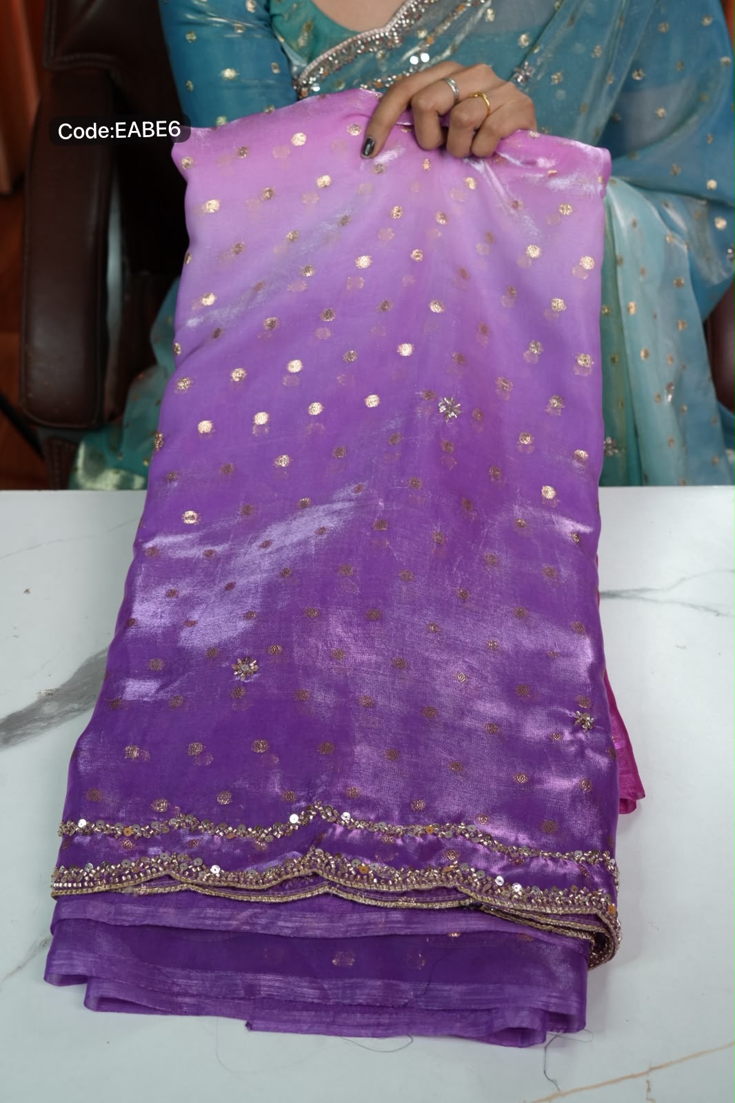 Space silk with zari work🌈🥳