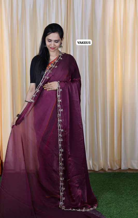 Premium quality Space silk with handwork design 😍🥳