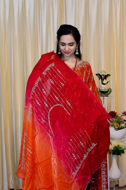 Premium Space silk with Golden heavy Katdhana work double shade🥰😎🌈offer