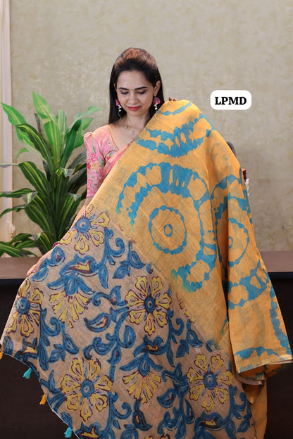 Linen cotton saree 🥳📚