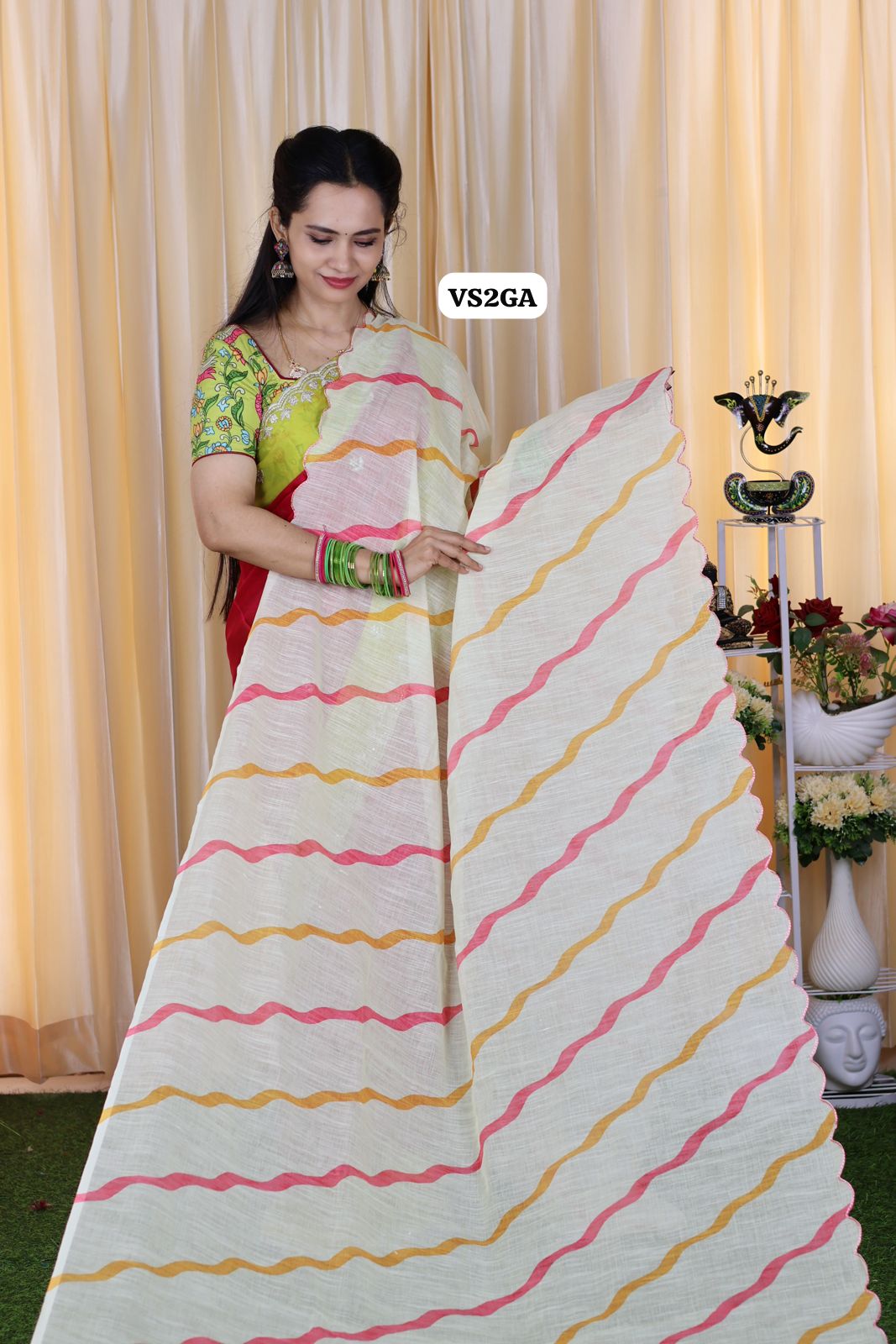 Linen cotton saree with blouse 🔥🥳
