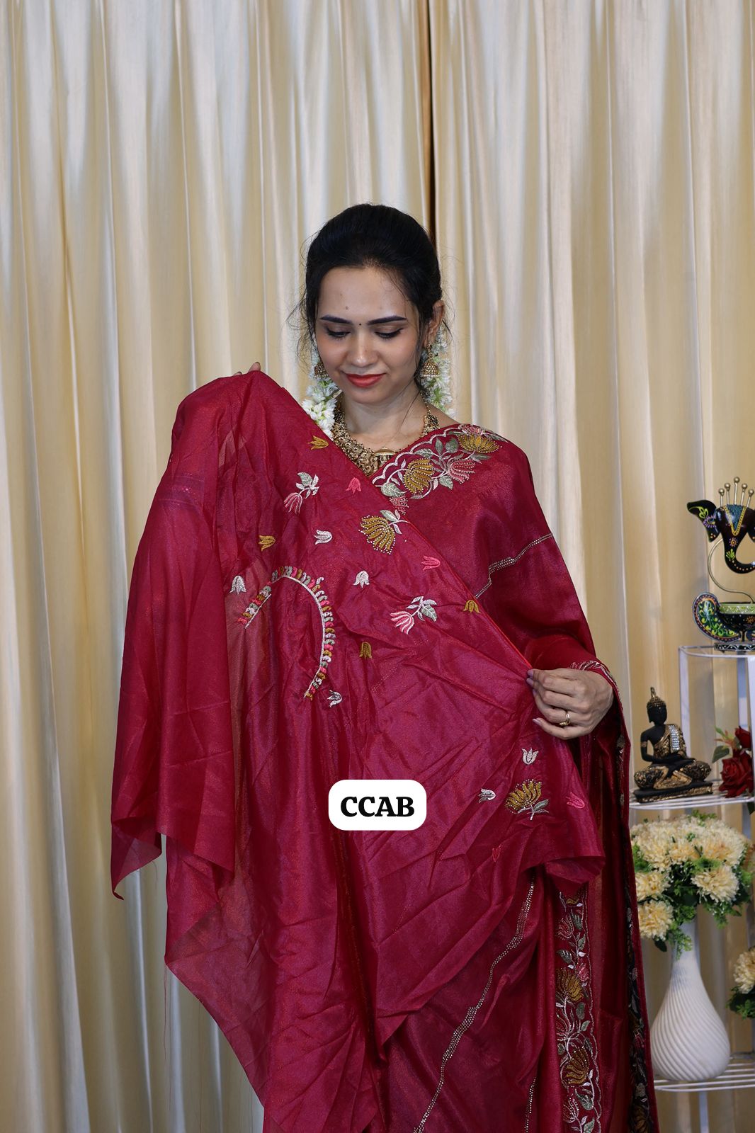 Buttery soft saree with embroidery border 🥳