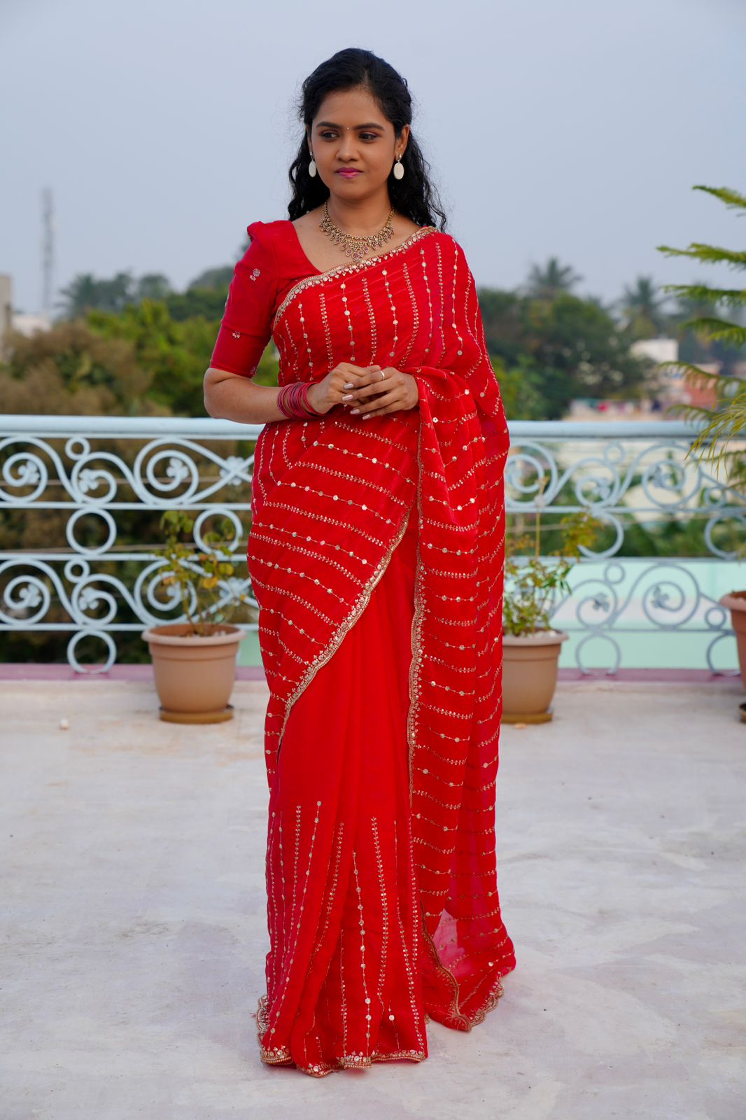 Premium space silk with Sequence work🥰🥳