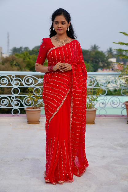 Premium space silk with Sequence work🥰🥳