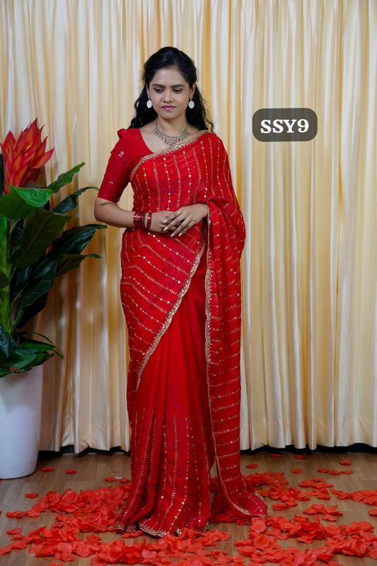 Premium space silk with Sequence work🥰🥳