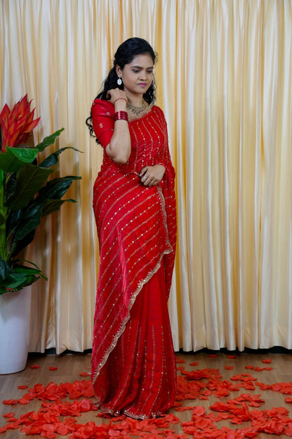 Premium space silk with Sequence work🥰🥳