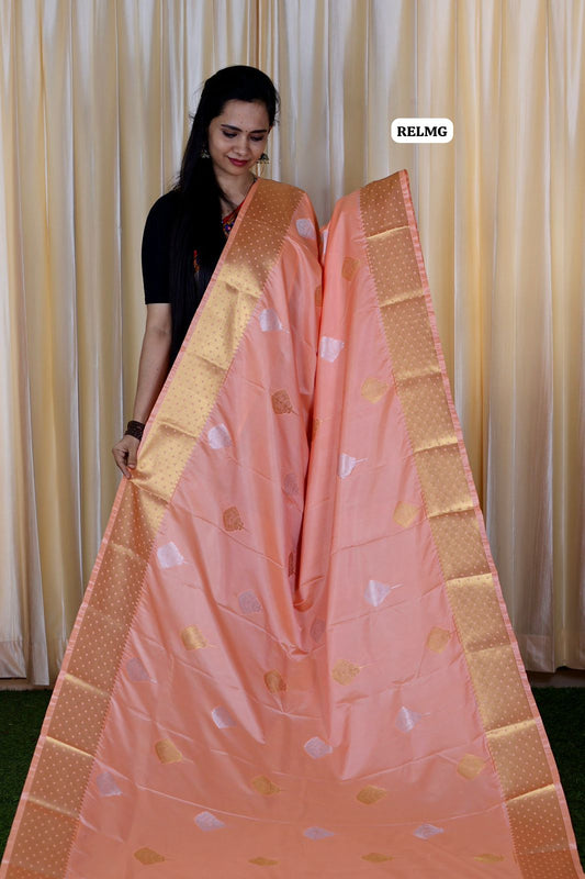 Premium kanchi semi soft silk saree with Running blouse 🔥😍🥳