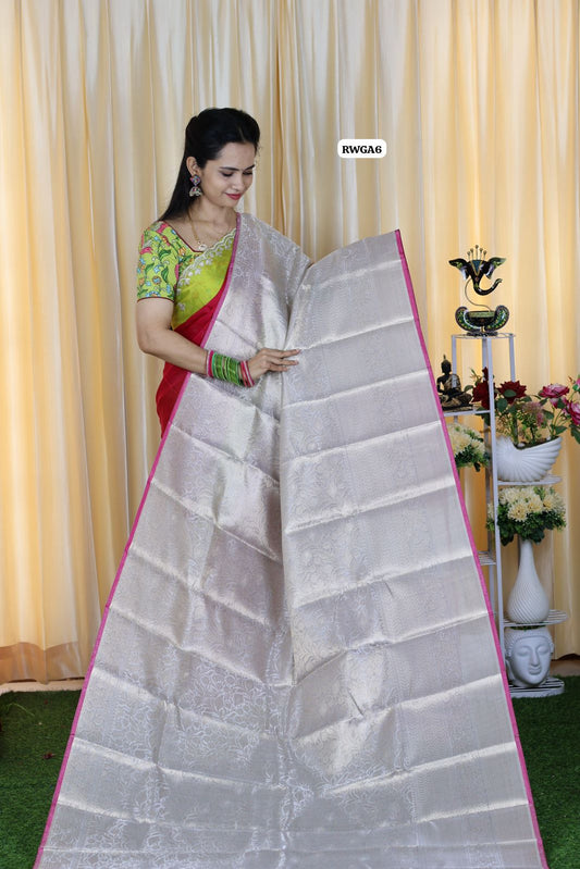 Katan silk saree with running blouse💎