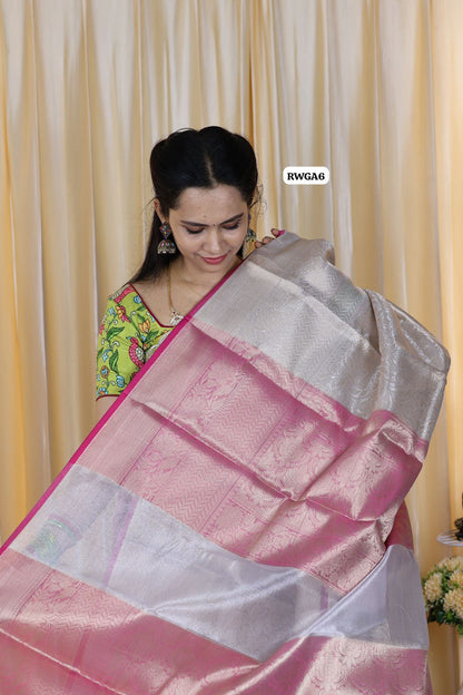Katan silk saree with running blouse💎