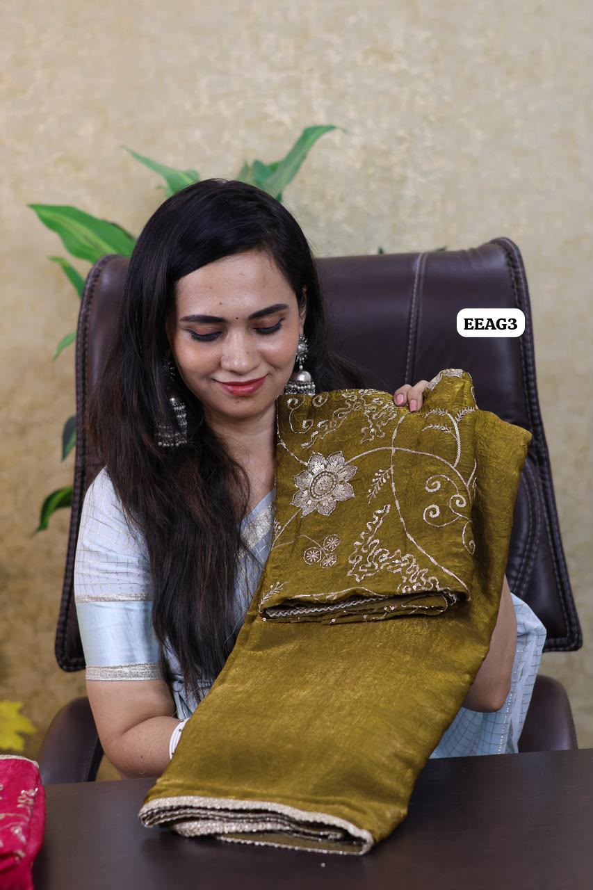 Viscose georgette saree with sequence work blouse 😍🥳