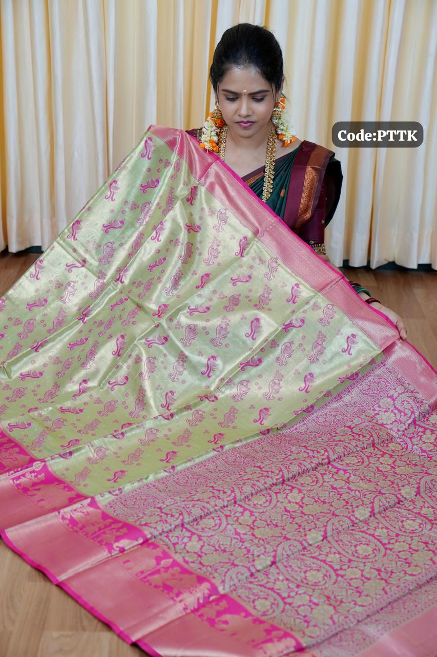 Bridal Tissue silk saree🥳