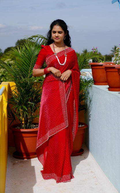 Premium space silk sarees with real jarkhan diamond work🥳